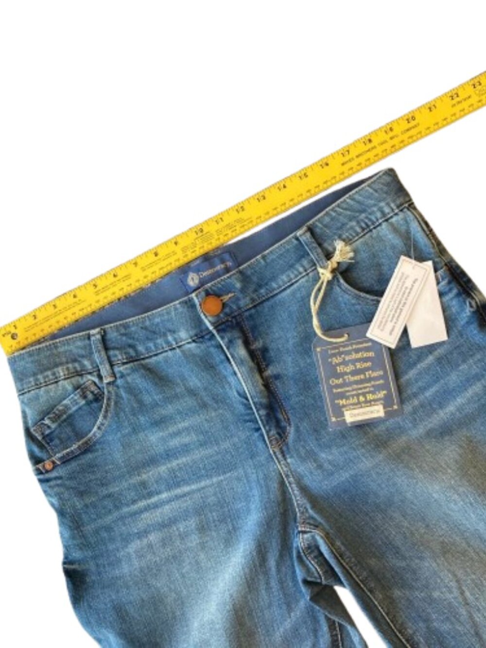 Democracy Ab Solution High Rise Out There Flare Jeans 16W Mid Blue Artisanal NWT - Picture 5 of 9
